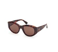 Max Mara Mujer Max Mara MM0198 52E Gafas de sol Acetato la Habana Marrón Redonda Normal