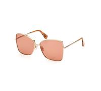Max Mara Mujer MM0097 MENTON1 32E Gafas de sol Metal Oro Marrón Mariposa Normal