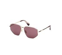 Max Mara Mujer MM0143 MILLER-4 32Y Gafas de sol Metal Oro Violeta Cuadrada Normal