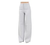 Max Mara Studio- Mozart Wide Trousers- Trousers- Mujer- Gris- L- Mozart Wide Trousers