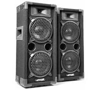MAX MAX26 - Pack de 2 Altavoces Pasivos 6,5 Pulgadas 1200W - Sistema de Sonido Compacto para DJ Karaoke Fiestas Eventos - Woofer Potente con Conexión por Muelle - Rejilla Metálica Protectora