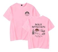 Max McNown Merch A Lot More Free Sunset Lake Mountain - Camiseta de manga corta con diseño de álbum unisex para el verano, rosa, XXL