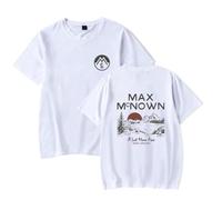 Max McNown Merch A Lot More Free Sunset Lake Mountain - Camiseta de manga corta con diseño de álbum unisex para el verano, blanco, 3XL
