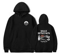 Max McNown Merch A Lot More Free Sunset Lake Mountain - Sudadera clásica con capucha de manga larga para álbum de gira, trajes casuales unisex, Negro, M