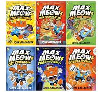 Max Meow Series By John Gallagher Graphic Novels 6 Books Collection (Cat Crusader, Donuts and Danger, Pugs from Planet X, Taco Time Machine, Attack of the ZomBEES & When Pancakes Go Bad, Really Bad)