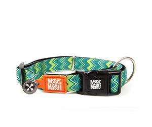MAX & Molly - Collar Deportivo de Neopreno Acolchado Ultra cómodo con Etiqueta de identificación Inteligente, Vintage S