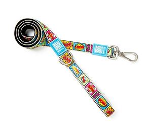 MAX & Molly - Correa clásica para Perro, Mango de Agarre cómodo, Tela de Neopreno Duradera y Fuerte, herrajes Plateados cepillados, Gancho Seguro y fácil de Colocar, Anillo en D Superior para