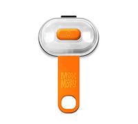 Max Molly | Luz LED de seguridad para correa, arnés, collar, naranja, muy brillante