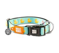 MAX & Molly Smart ID - Collar de Perro con Etiqueta de Seguridad QR y Perfil Personalizado de Mascota, Neopreno Acolchado Suave, Impermeable, patitos, pequeño (11-18 Pulgadas)