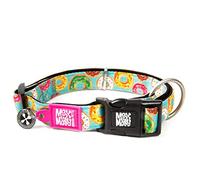 MAX & Molly Smart ID - Collar de Perro con Etiqueta de Seguridad QR y Perfil Personalizado de Mascota, Neopreno Acolchado Suave, Impermeable, donas, Mediano (13-21 Pulgadas)