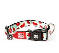 Max & Molly Watermelon Smart ID Collar | Cómodo | Neopreno sin olor | Etiqueta de identificación inteligente | Programa de protección para mascotas perdidas | Collar extraordinario para perro, talla M