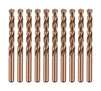 Max-Power 10pcs Pack 7/32 "Inch Cobalto M35 de acero de alta velocidad totalmente suelo pesado deber General Purpose Jobber longitud broca 135 deg. Split Point perforación para metal, acero