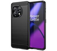 Max Power Digital Funda para móvil OnePlus 11 Carcasa Protectora Antigolpes Silicona Negra Diseño Fibra de Carbono Resistente Absorción de Choque [Compatible Carga Inalámbrica]