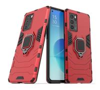 Max Power Digital Funda para móvil OPPO Reno 6 Pro Carcasa Magnética con Anillo Imán Antigolpes Resistente Rígida Dura [Tecnología Absorción Golpes] (OPPO Reno 6 Pro, Rojo)