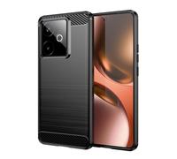 Max Power Digital Funda para móvil Realme GT 7 / 7T Carcasa Protectora Antigolpes Silicona Negra Diseño Fibra de Carbono Resistente Absorción de Choque [Compatible Carga Inalámbrica]