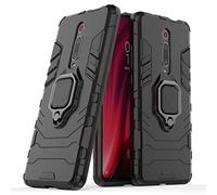 Max Power Digital Funda para móvil Xiaomi Mi 9T / Mi 9T Pro Carcasa Magnética con Anillo Imán Híbrida Antigolpes Resistente Rígida Dura [Tecnología de Absorción de Golpes] (Xiaomi Mi 9T, Negro)
