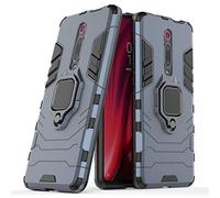 Max Power Digital Funda para móvil Xiaomi Mi 9T / Mi 9T Pro Carcasa Magnética con Anillo Imán Híbrida Antigolpes Resistente Rígida Dura [Tecnología de Absorción de Golpes] (Xiaomi Mi 9T, Azul Marino)