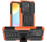 Max Power Digital Funda para móvil Xiaomi Redmi 10c con Soporte Protección 360 Grados 2 en 1 Carcasa Dura Resistente Antigolpes Protectora Heavy Duty Rugged Armor Case (Xiaomi Redmi 10c, Naranja)