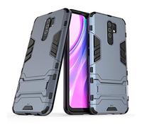 Max Power Digital Funda para móvil Xiaomi Redmi 9 con Soporte Carcasa Híbrida Antigolpes Resistente Rígida Dura Armadura Reforzada [Tecnología de Absorción de Golpes] (Xiaomi Redmi 9, Azul Marino)