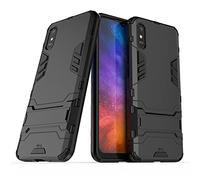 Max Power Digital Funda para móvil Xiaomi Redmi 9A / Redmi 9AT con Soporte Carcasa Antigolpes Resistente Rígida Dura Antichoque 360 Doble Protectora Original Armor Case(Xiaomi Redmi 9A, Negro)