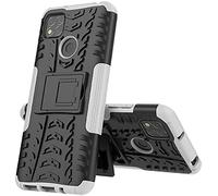 Max Power Digital Funda para móvil Xiaomi Redmi 9C con Soporte Protección 360 Grados 2 en 1 Carcasa Dura Resistente Antigolpes Protectora Heavy Duty Rugged Armor Case Bumper (Xiaomi Redmi 9C, Blanco)