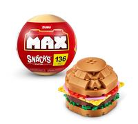 MAX Premium Snacks Building Bricks Collection (Hamburguesa) de ZURU. Ladrillos de construcción para Adolescentes, Adultos y coleccionistas. Construye, colecciona y Muestra tu colección de deliciosos