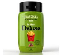 Max Protein Grandma's - LA MAX DELUXE - Salsa Deluxe Zero - Salsa para Patatas - Suave y Sabrosa - Menos de 18 kcal por toma - Baja en Azúcares y en Grasas - Colaboración "Cocina del Pirata"