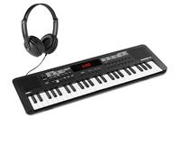 MAX Rhapsody49 - Piano eléctrico de 49 teclas para principiantes con función de aprendizaje, teclado con altavoz, pantalla LED, 80 canciones de demo, 300 de sonido y ritmos, USB-C, Midi y auriculares