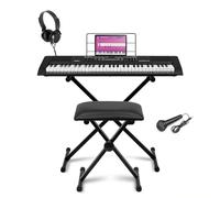 MAX Rhapsody61L - Piano digital de 61 teclas iluminadas con soporte