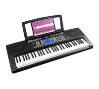 MAX Rhapsody61P - Piano digital de 61 teclas con altavoces y LCD | 300 sonidos con función de aprendizaje, 8 percusiones y 50 canciones demo, para principiantes y avanzados en casa
