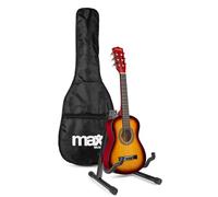 MAX SoloArt Junior GP20 - Guitarra clásica color sunburst 1/4 con soporte