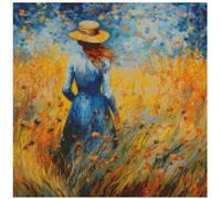 max stitch design Kit de punto de cruz con diseño de otoño en Vincent Van Gogh, 100% algodón, 150 x 150 puntadas, 26 x 26 cm, kit avanzado de punto de cruz para adultos