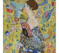 max stitch design Kit de punto de cruz de algodón con diseño de mujer con abanico, 100 % algodón, 14 unidades, 300 x 300 puntadas, 54 x 54 cm