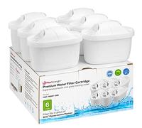 Max Strength Pro - Juego de 6 cartuchos de filtro de agua compatibles con Brita Maxtra® y XL Jugs, 6 meses de suministro de filtros sin BPA, también compatible con Mavea Maxtra+, Elemaris, Marella
