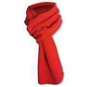 Max-Tonsen Bufanda de forro polar cálida a la moda, suave, ligera, color sólido, para otoño e invierno, regalo de Navidad para mujeres, hombres, niñas, niños, bufanda multifunción, color rojo