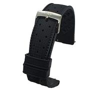 Max Tropical Vintage Style FKM Rubber Divers - Correa de repuesto para reloj, caucho fluorado, 20mm, Caucho