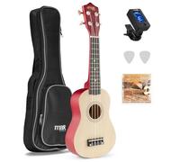 MAX UKEY Ukelele soprano madera natural 21" en madera de tilo para adultos