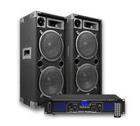 MAX212 Combinación para DJ de Altavoces y Amplificador Bluetooth de 2800 W