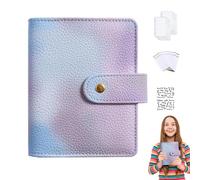 maxal Savings Challenges - Libro con sobres, organizador de dinero de color macarrón A7 para dinero en efectivo, carpeta de presupuesto impermeable, carpeta de dinero de moda para presupuestos, ahorro