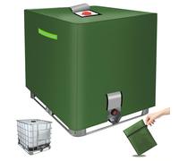 MaxAwe Cubierta para depósito de agua IBC de 1000 L, con cierre de velcro y tiras reflectantes, 420D, impermeable, cubierta protectora IBC, color verde