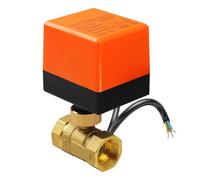 MaxAwe DN25-2 Vías Motorkugelvaltil, AC 220V 2-Wege-ventil Messing Elektrisches Kugelventil für Absperr Umschaltt Flusssteuerung Zonenventil Kugelventil Motorkugelhahn Absperrhah