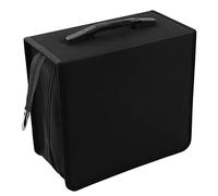 MaxAwe Estuche de almacenamiento para CD/DVD, capacidad de disco, funda de transporte para CD, DVD, bolsa protectora grande con tarjetero, Black, 432 Disc, moderno