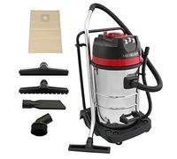 MAXBLAST-Aspiradora Industrial en Seco y Húmedo+4 Accesorios, (3000W, 80 litros / 80l) Filtro Doble (Tela & HEPA) con Bolsa de Polvo GRATIS Aspirar Seco Liquido Mojado Powerful Wet+Dry Vacuum Cleaner