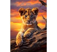 MAXBYE 5D DIY Diamond Painting Kit Tigre，Animales Pintar con Diamantes Kit Pintura Diamante Niños Adultos Redondo Taladro Cuadro Diamantes Kits para Hogar Decor 30x40cm