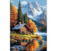 MAXBYE DIY 5D House Paisaje Diamond Painting Kits para Adultos, Diamond Art Kit Complet Manualidades Imágenes Cristal Diamond Punto Cruz Decoración Pared para Hogar Gift 30x40cm