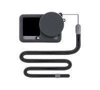 MAXCAM Funda de silicona para DJI Osmo Action 6, cubierta protectora a prueba de golpes, correa para el cuello y el cuerpo