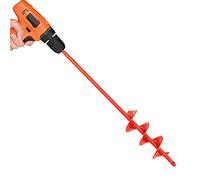 MAXCCINO Broca de taladro para plantar de 2 pulgadas de profundidad x 14.5 pulgadas de largo, broca en espiral para tierra de jardín para taladro hexagonal de 3/8 pulgadas, para excavadora de agujeros