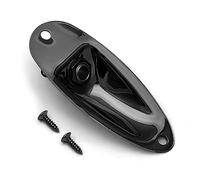 MAXCHEER Placa de entrada de guitarra estilo barco cargado de 1/4 pulgadas con tornillos para Fender Stratocaster Strat St Mono guitarra eléctrica para guitarra eléctrica (negro)