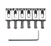 MAXCHEER Sillines de puente de trémolo de guitarra de 10,5 mm para Fender Stratocaster Strat Telecaster Tele de repuesto para guitarra eléctrica (cromo)