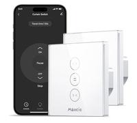Maxcio Interruptor de Persiana WiFi, Inteligente de Persiana compatible con Alexa, Google Assistant, Control por voz y Remoto, Función de Temporizador, LED Controlable - 4Packs